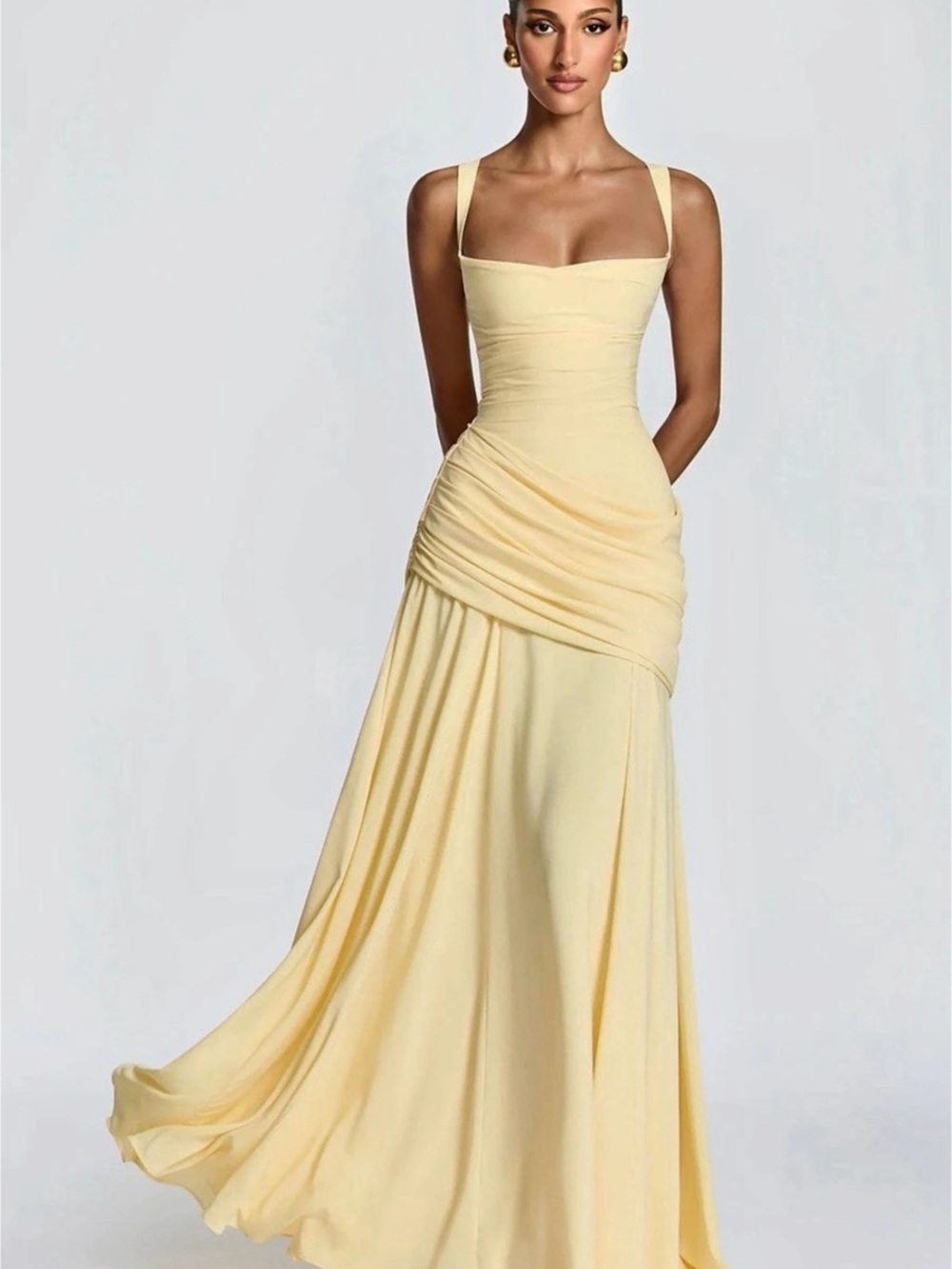Baby Boo Fashion Sura Maxi Dress in Lemon